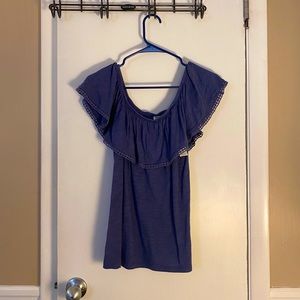 NWT - Old Navy blue off-shoulder top - Size XS